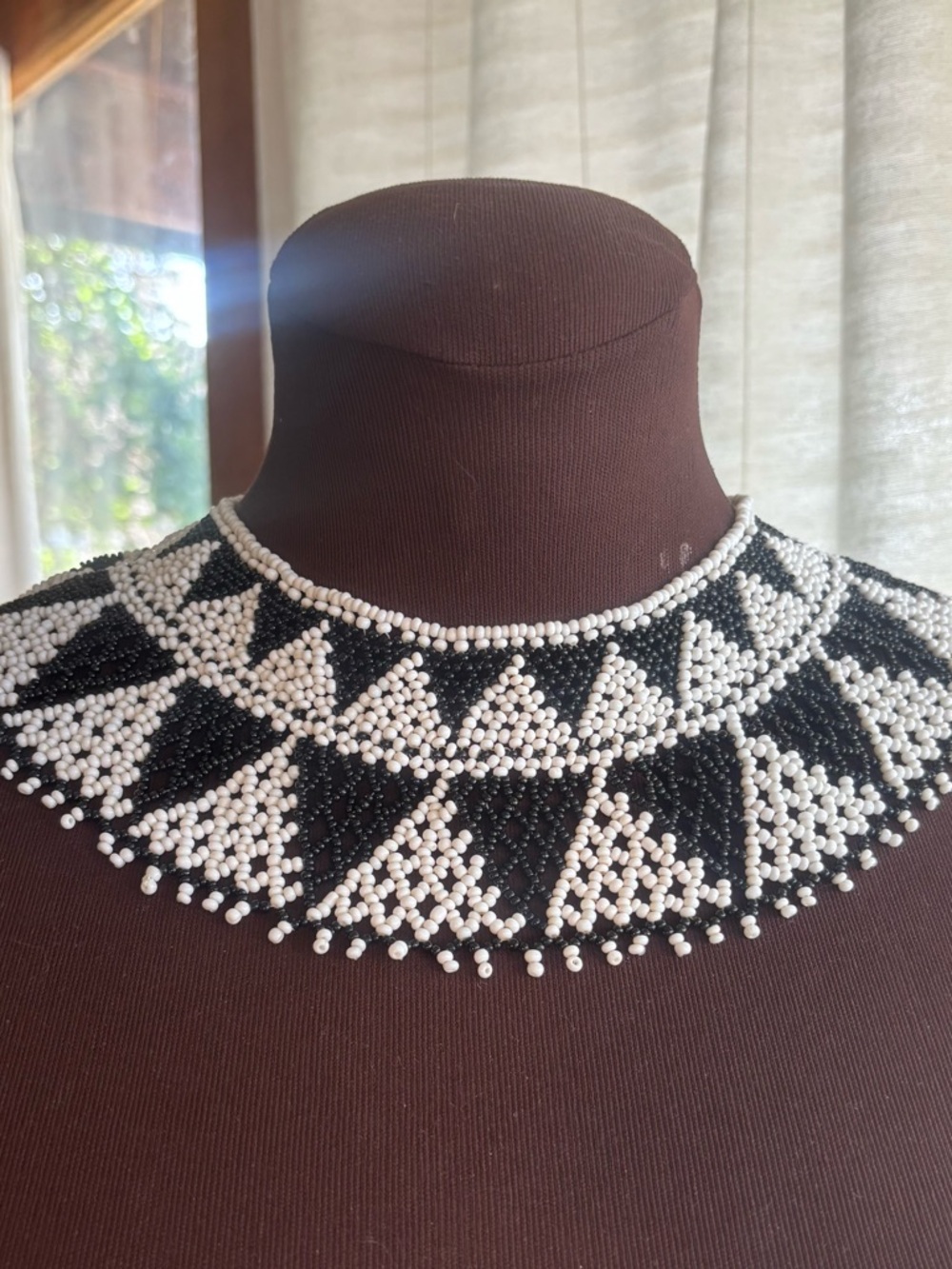 Handmade Beaded Bib Necklace